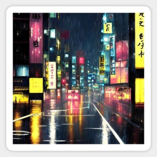 Neo Tokyo - Night Lights - Cyperpunk Sticker